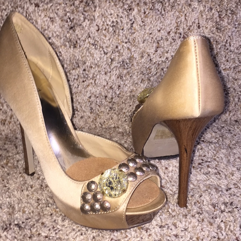 Satin high heels